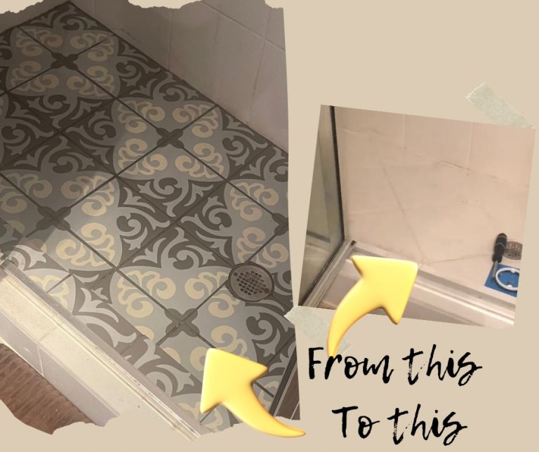 Shower floors updated without removing existing tile
